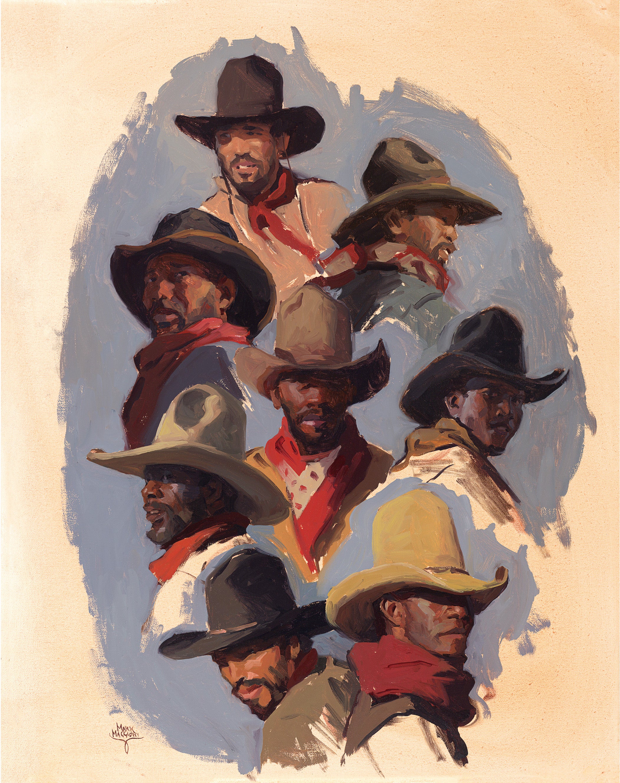 Retratos de vaqueros negros